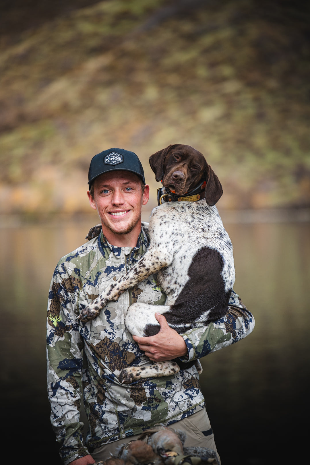 Jake Delger with his German Shorthaired Pointer, Poppy.